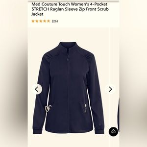 Med Couture Scrub Jacket • Size Small • Navy